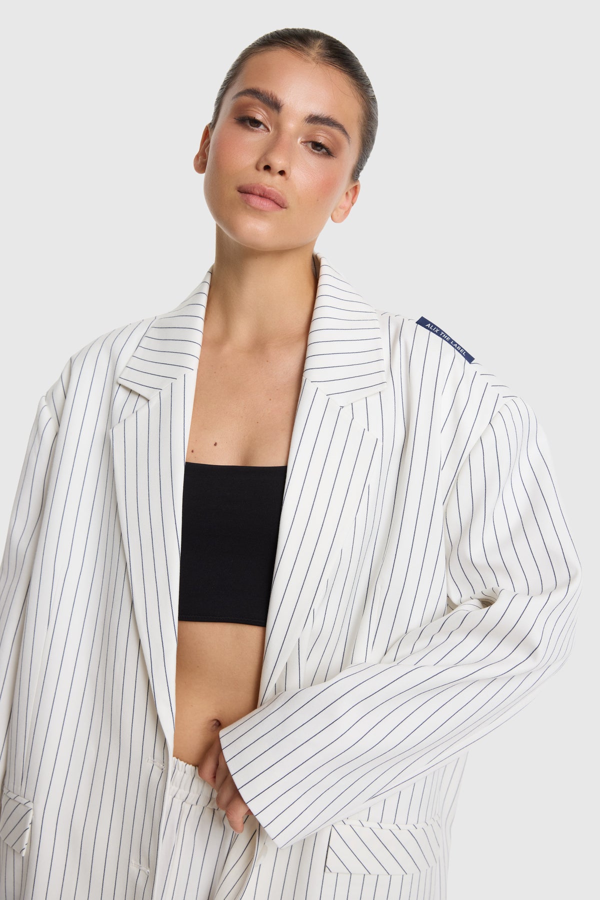 STRIPED OVERSIZED BLAZER