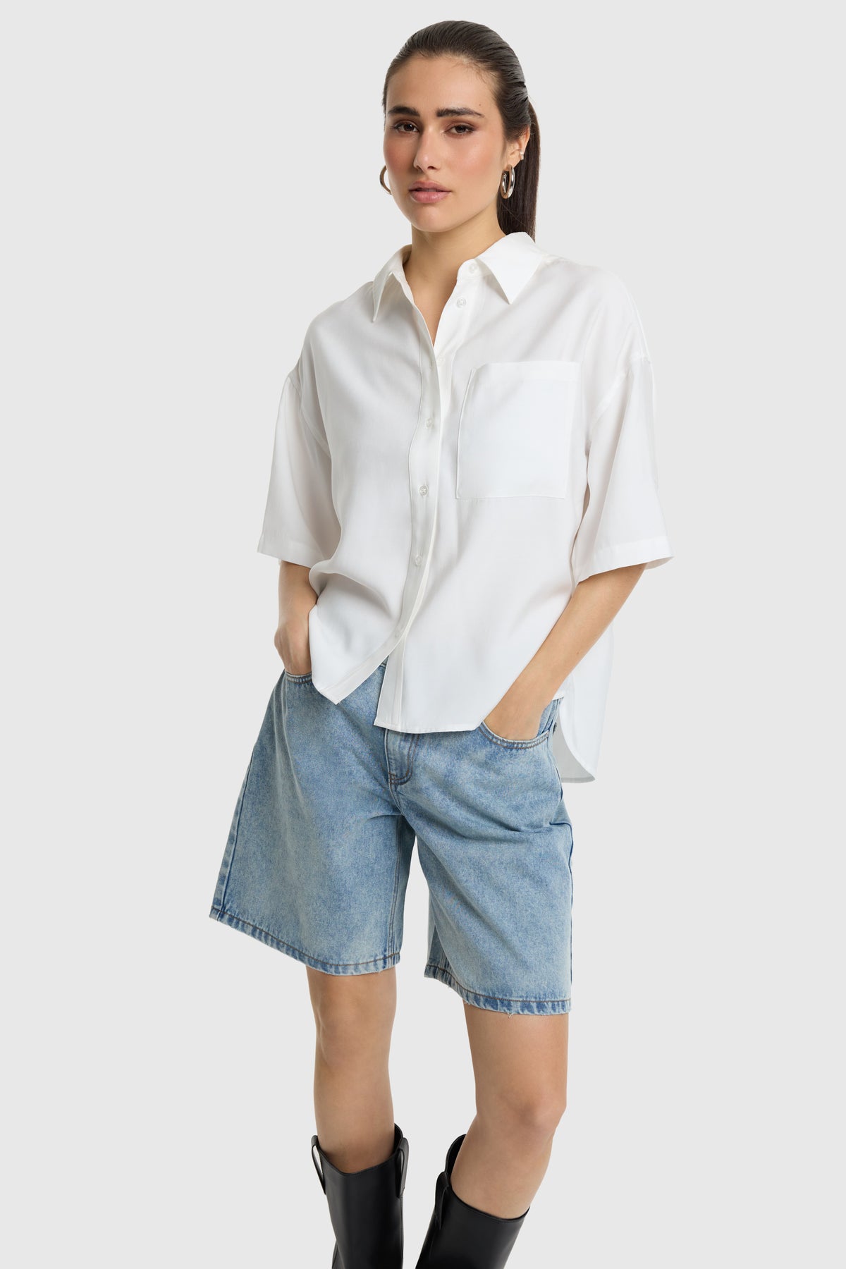 SHORT SLEEVE BLOUSE