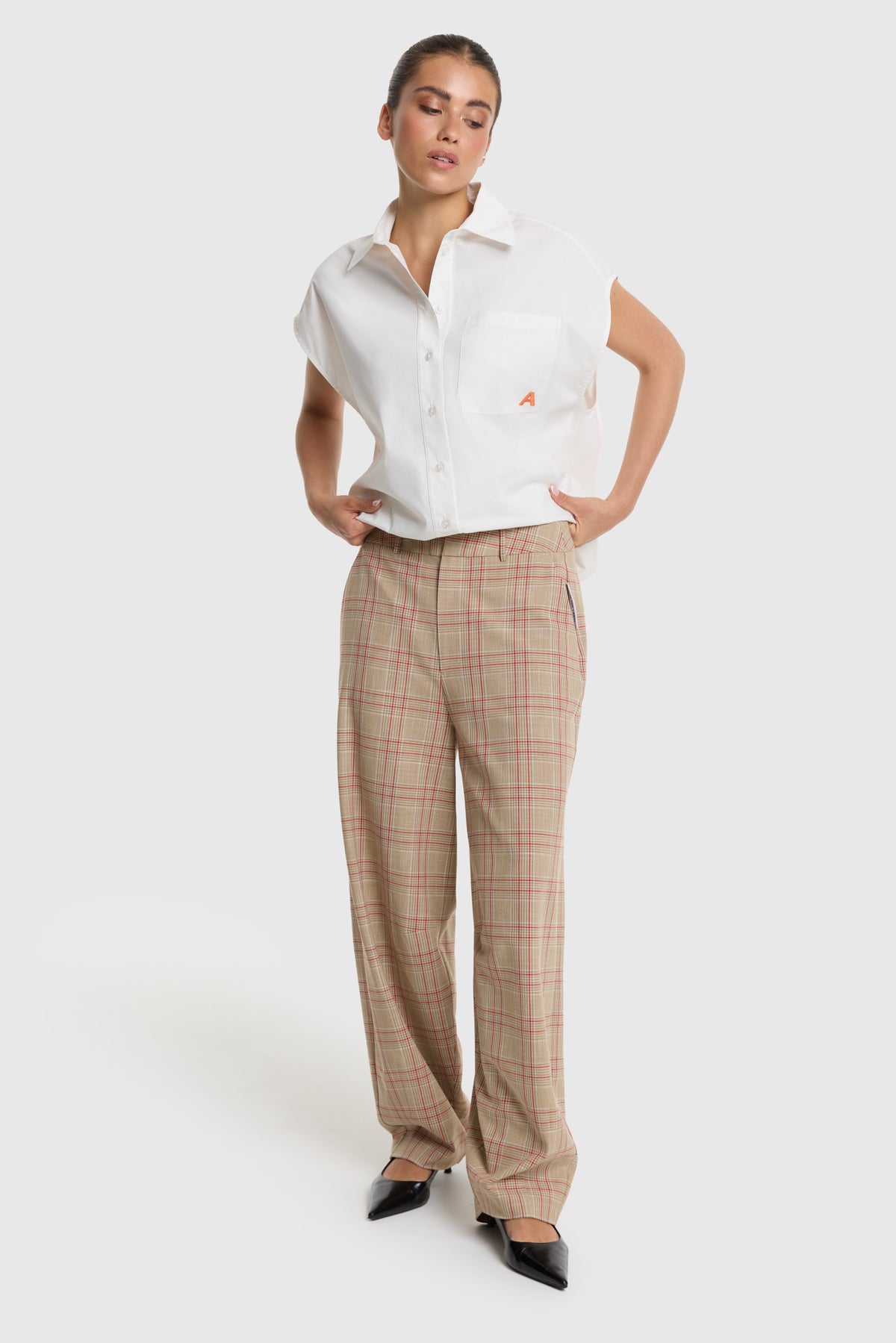 BARREL CHECK PANTS