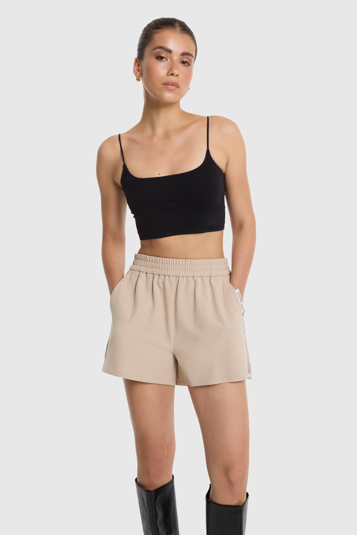 SHINY TAPE SHORTS