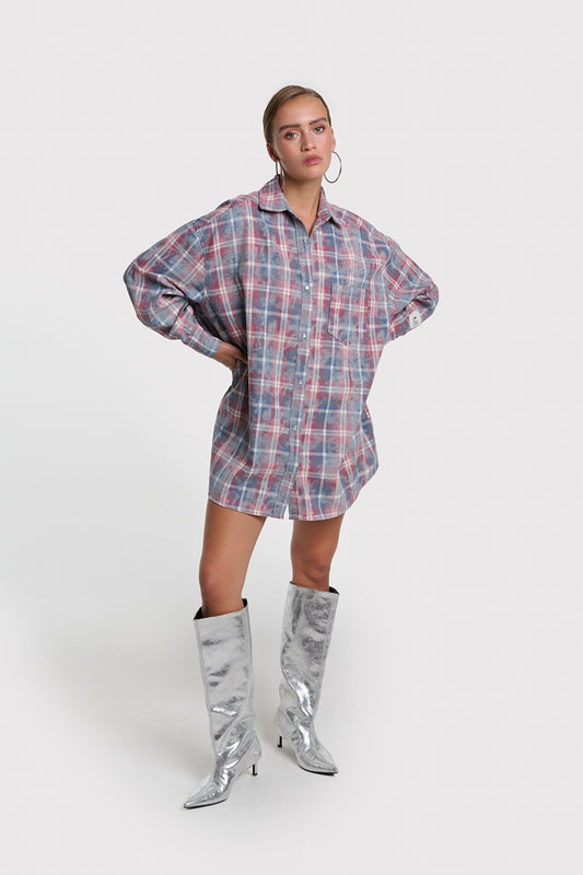 CHECKED DRESS