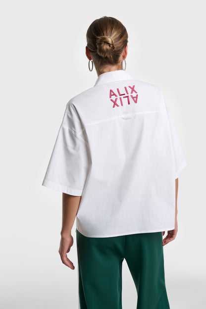 CLEAN POPLIN SHORTSLEEVE BLOUSE