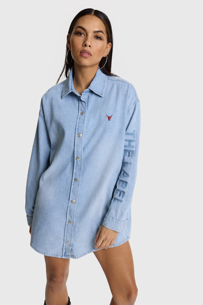 DENIM OVERSIZED BLOUSE