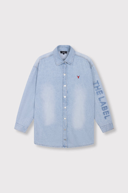 DENIM OVERSIZED BLOUSE