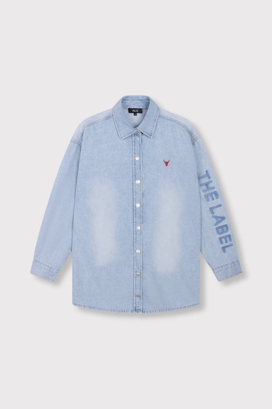 DENIM OVERSIZED BLOUSE
