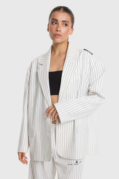 STRIPED OVERSIZED BLAZER