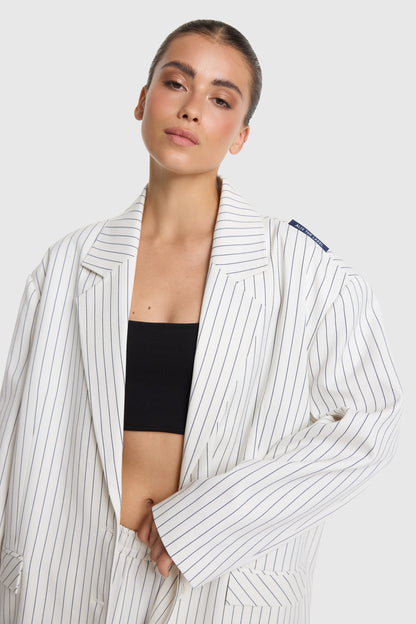 STRIPED OVERSIZED BLAZER