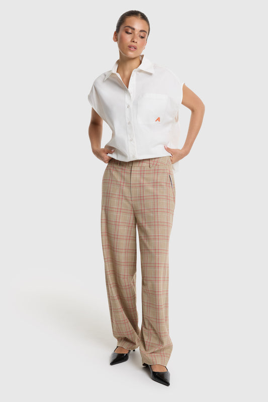 BARREL CHECK PANTS