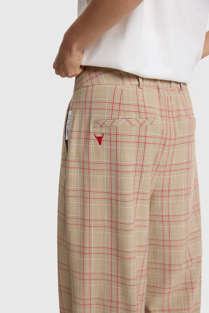 BARREL CHECK PANTS