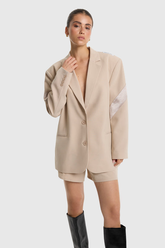 SHINY PANEL BLAZER