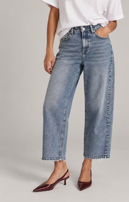 JEANS BARREL CROPPED