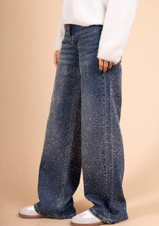 JEANS SILVER GLITTER