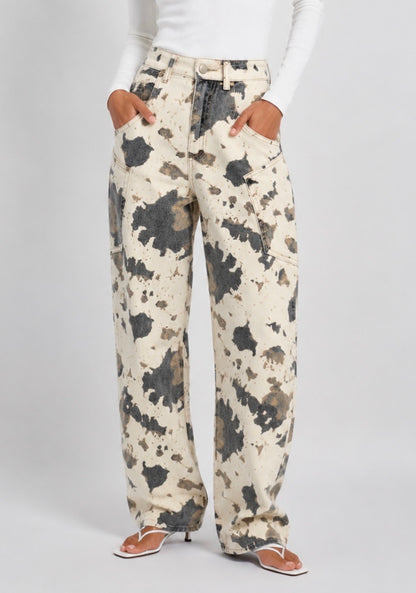 JEANS COW PRINT