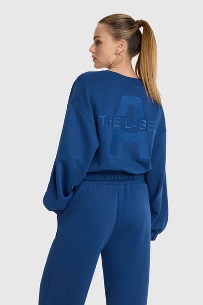 CROPPED LOGO SWEATER